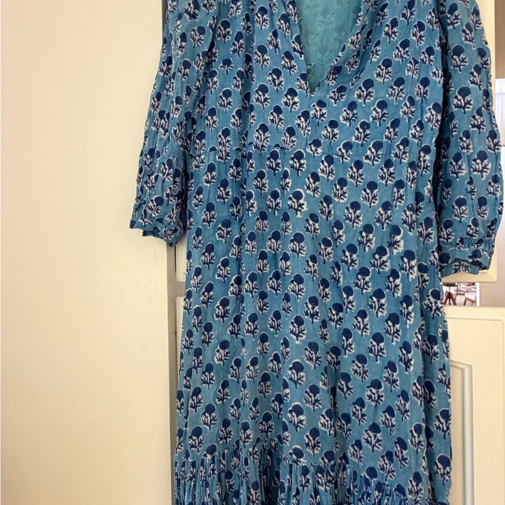 Blue Floral Women's Dress